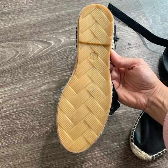 Saks Fifth Avenue leather espadrilles. FLAWED - Picture 7 of 10